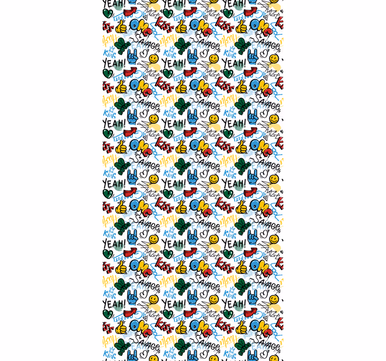 Store enrouleur pour chambre ado graffiti urbain doodle - TenStickers