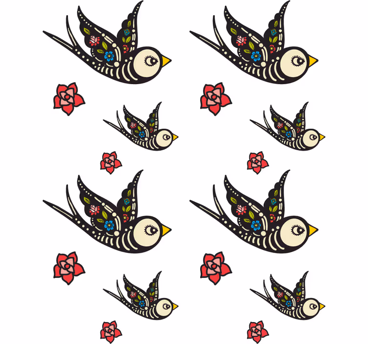 Store enrouleur pour chambre ado oiseaux mexicains - TenStickers