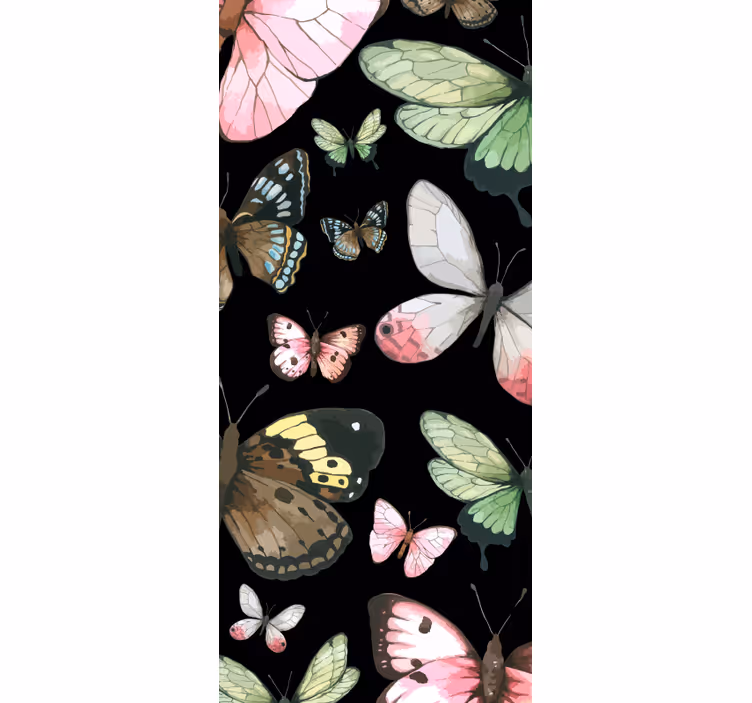 Store enrouleur pour chambre ado papillons réalistes - TenStickers