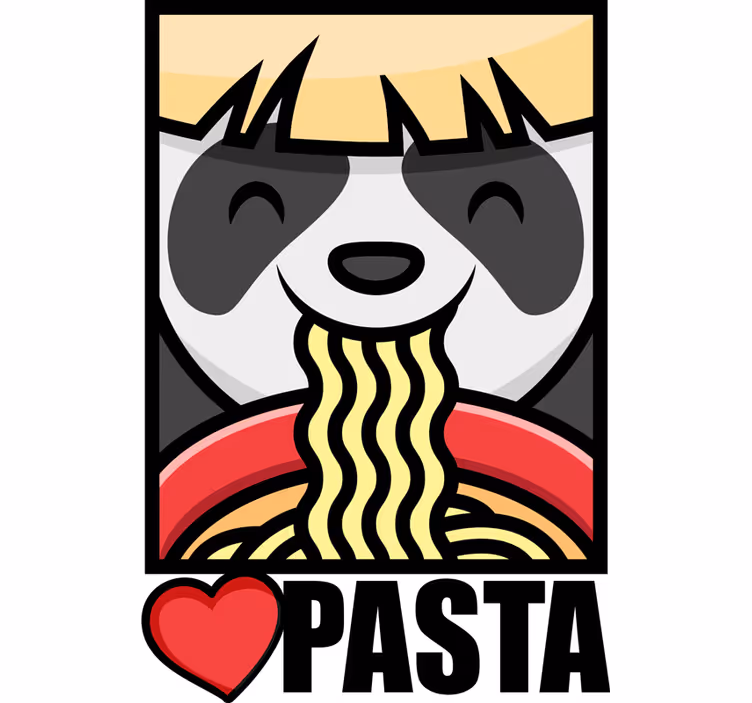 Store enrouleur pour chambre ado panda adore les pâtes - TenStickers