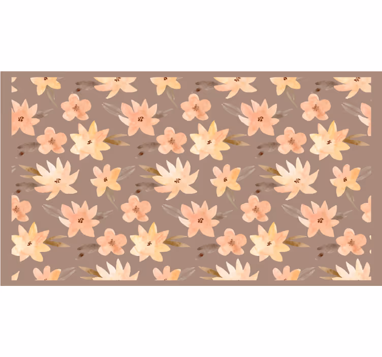 Store enrouleur beige fleurs aquarelle pastel - TenStickers