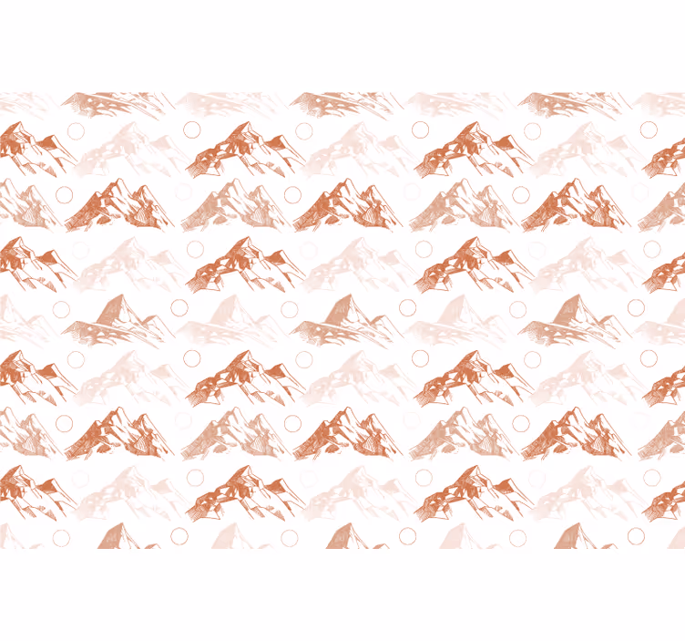 Store enrouleur blanc motif montagnes terracotta - TenStickers