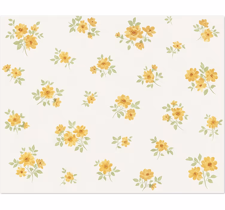 Store enrouleur blanc à motif floral délicat - TenStickers