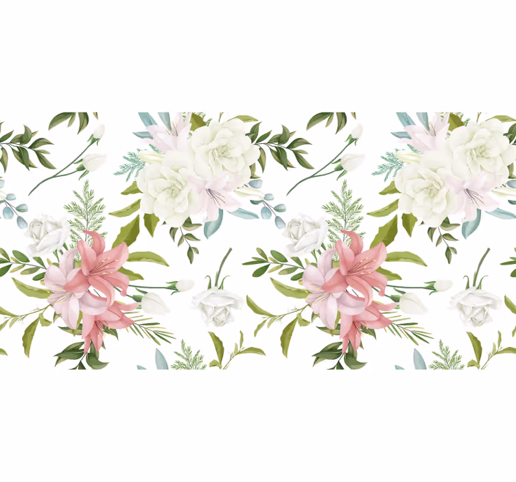 Store enrouleur floral jardin minimaliste réaliste - TenStickers