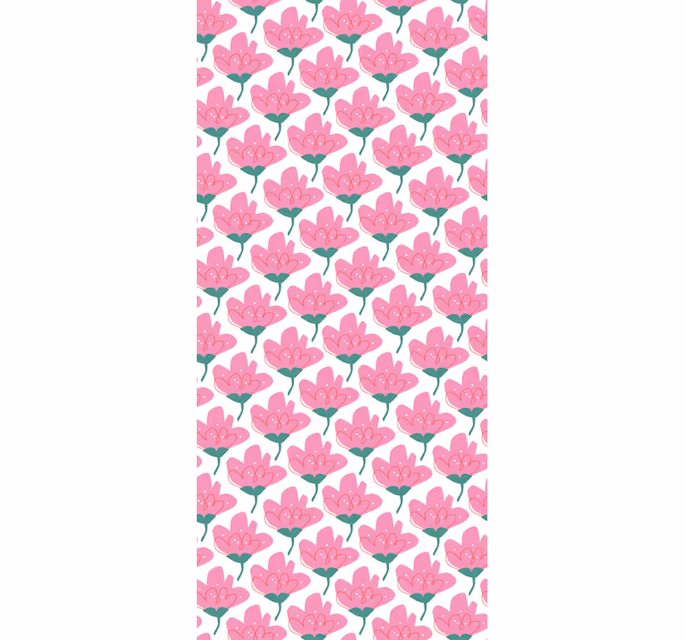 Store enrouleur floral fleurs roses - TenStickers
