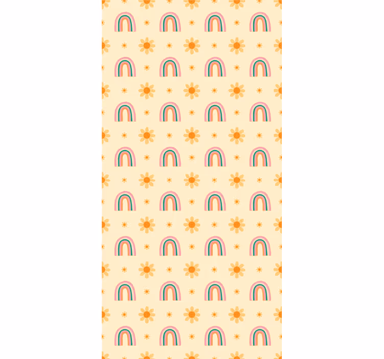 Store enrouleur floral arcs-en-ciel jaunes - TenStickers