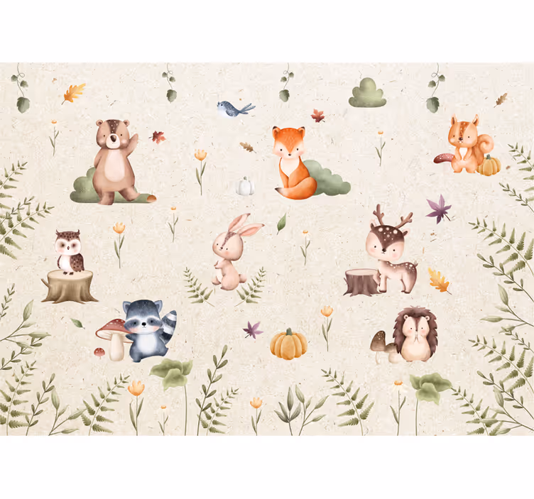 Store enrouleur chambre bébé animaux féeriques - TenStickers