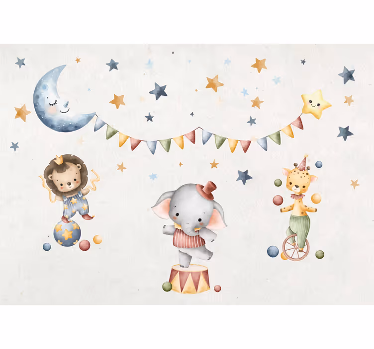 Store enrouleur chambre bébé cirque enchanteur - TenStickers
