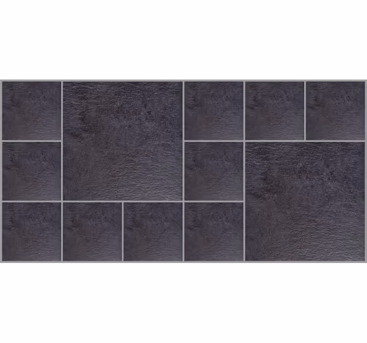 Store enrouleur noir effet carrelage ardoise - TenStickers