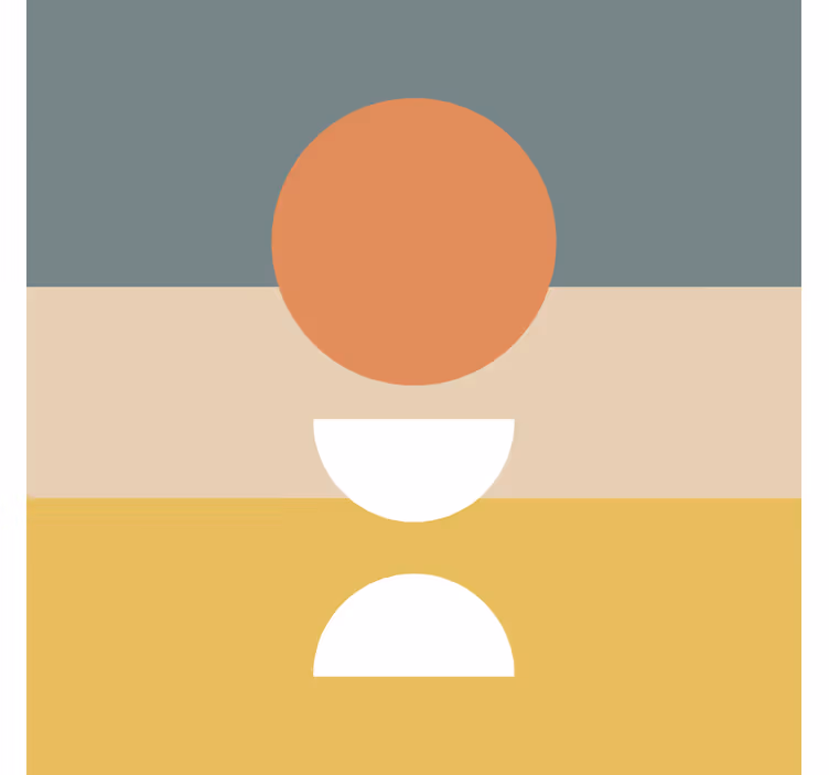 Store enrouleur bureaux art abstrait drapeaux ronds - TenStickers