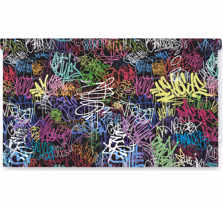 Store enrouleur pour chambre ado peinture street art - TenStickers