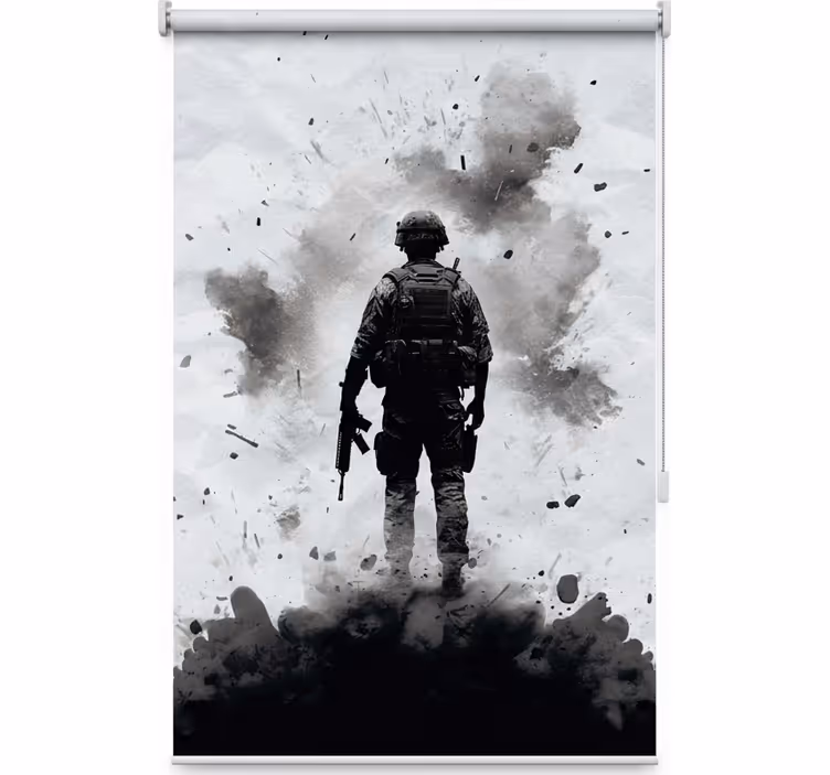 Store enrouleur pour chambre ado soldat de guerre - TenStickers