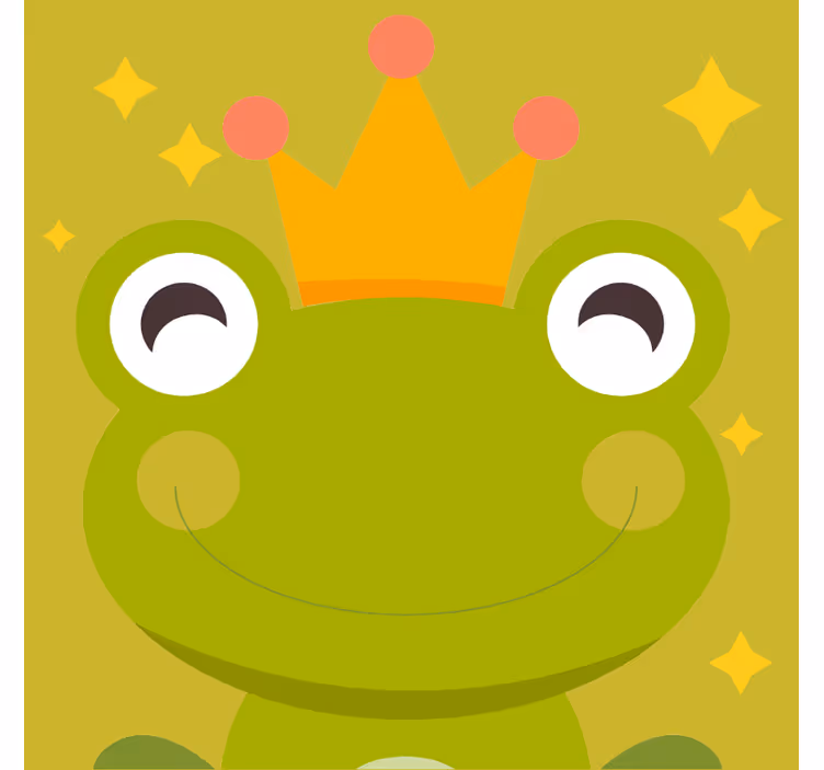 Store enrouleur amusant conte de la grenouille roi - TenStickers