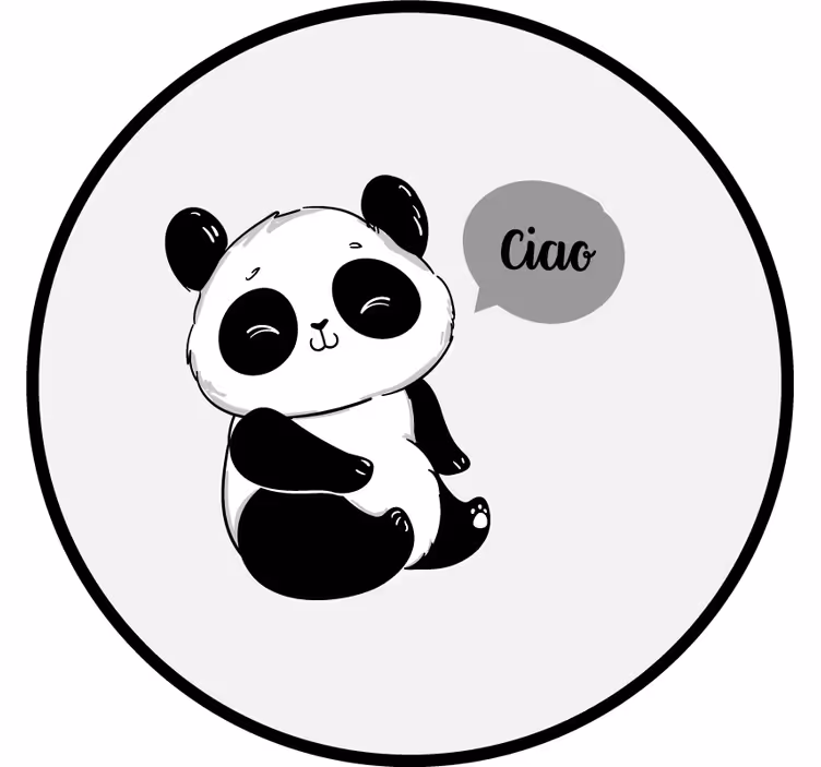 Store enrouleur amusant panda heureux - TenStickers