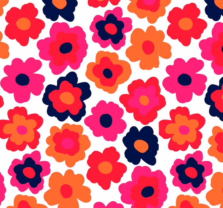 Store enrouleur floral coquelicot rouge - TenStickers