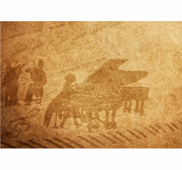 Store enrouleur rustique piano vintage - TenStickers