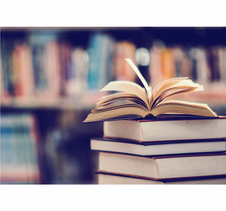 Store enrouleur rustique pile de grands livres - TenStickers