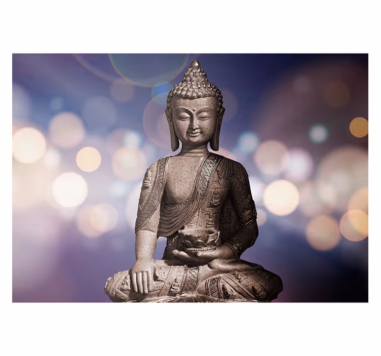 Store enrouleur motif zen bouddha améthyste - TenStickers