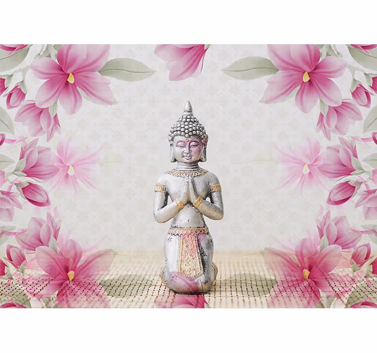 Store enrouleur motif zen bouddha et magnolia - TenStickers