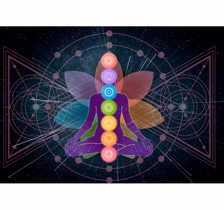 Store enrouleur motif zen figure mystique chakras - TenStickers