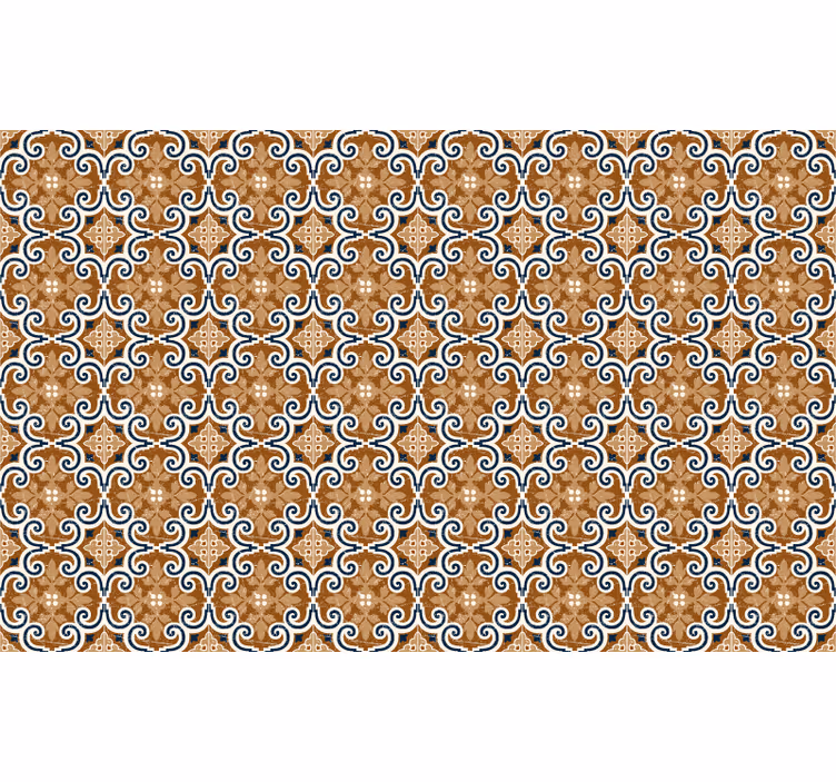 Store enrouleur marron carrelage style ciment - TenStickers