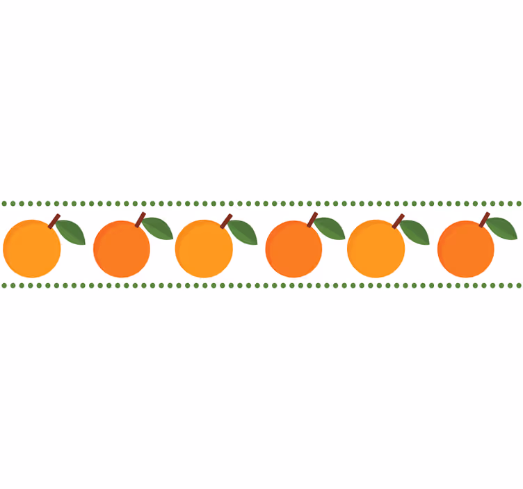Store enrouleur orange bordure élégante oranges - TenStickers