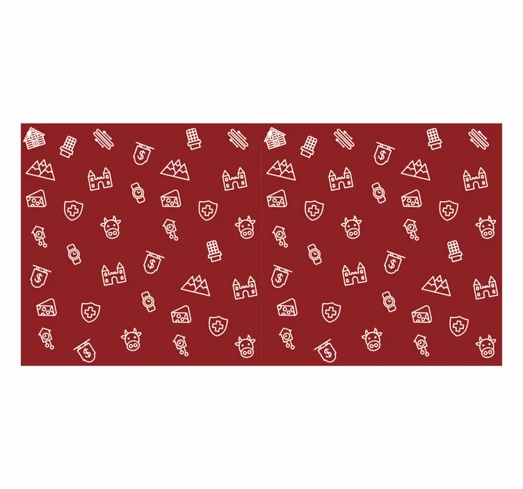 Store enrouleur rouge icônes de la suisse - TenStickers