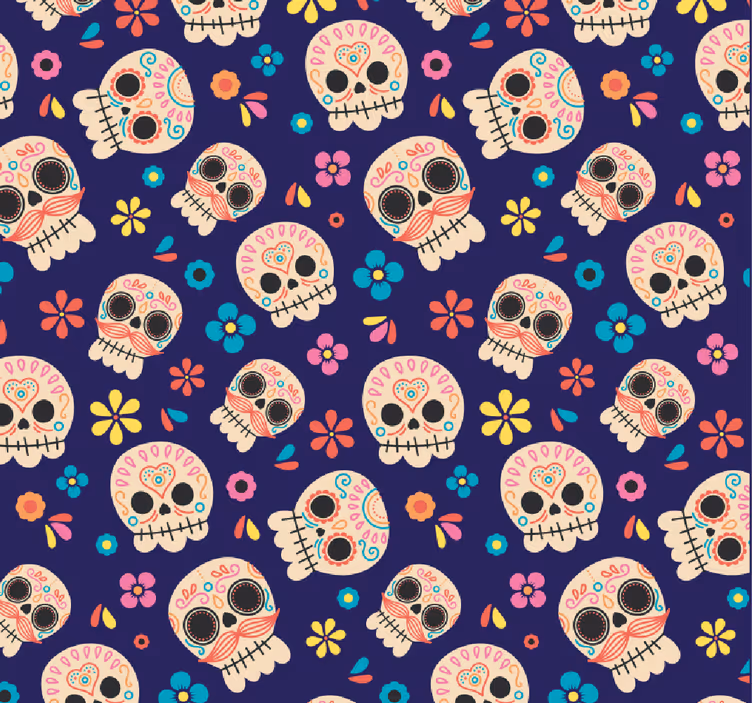 Store enrouleur pour chambre ado crânes mexicains - TenStickers