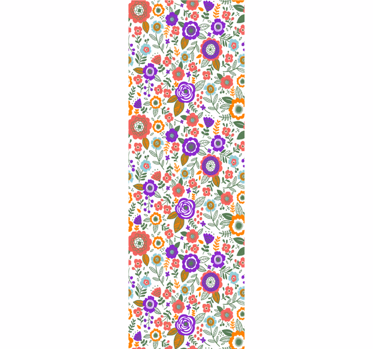Store enrouleur pour chambre ado fleurs colorées - TenStickers