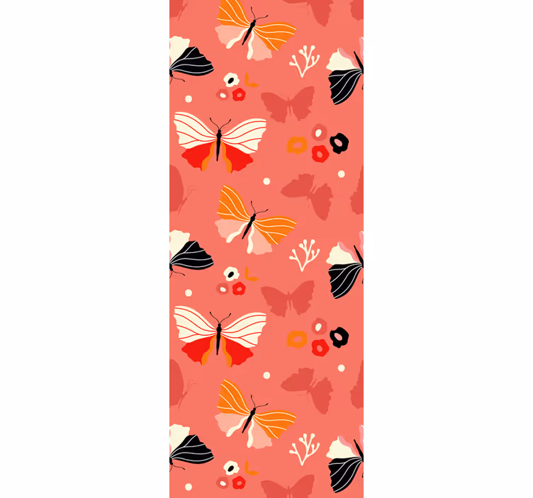 Store enrouleur pour chambre ado motif papillons roses - TenStickers