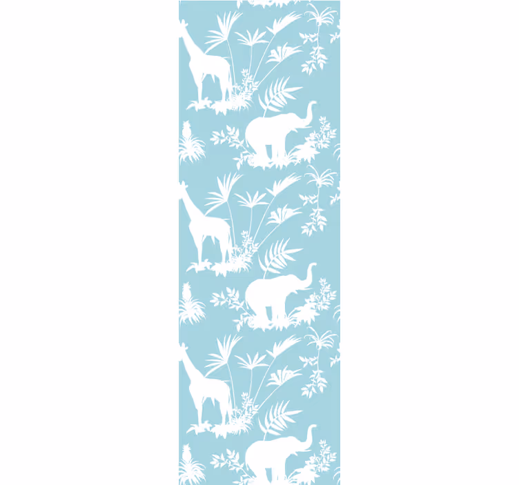 Store enrouleur classique motif toile jungle vintage - TenStickers