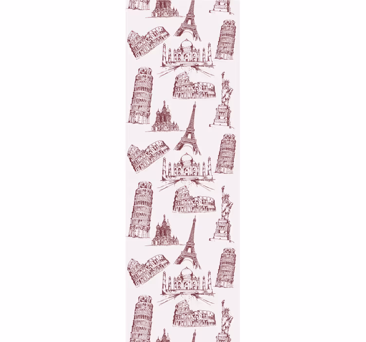 Store enrouleur classique motif monuments célèbres - TenStickers