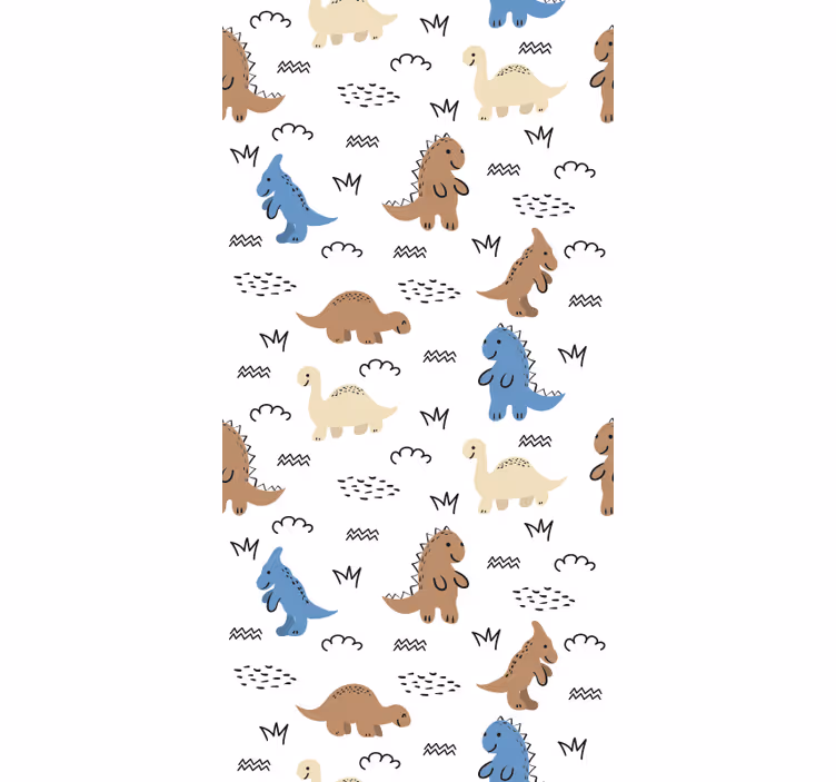 Store enrouleur chambre bébé dinosaures bleus et marron - TenStickers