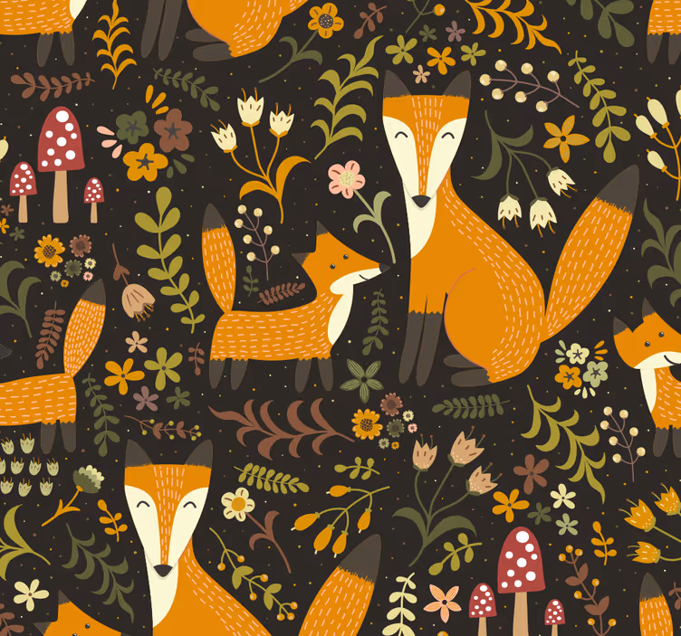 Store enrouleur chambre bébé motif renard mignon - TenStickers