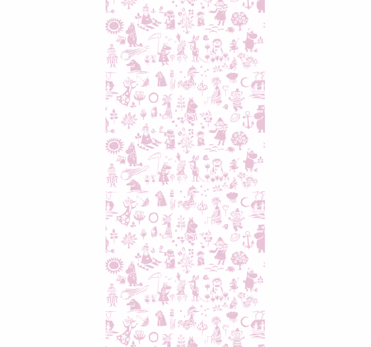 Store enrouleur chambre bébé moomin rose complet - TenStickers