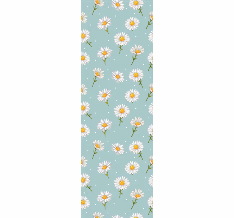 Store enrouleur couloir motif fleurs de marguerite - TenStickers