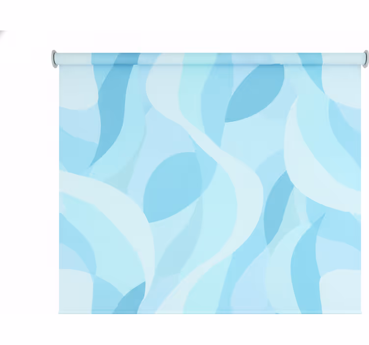 Store enrouleur salle de bain bleu clair motif - TenStickers