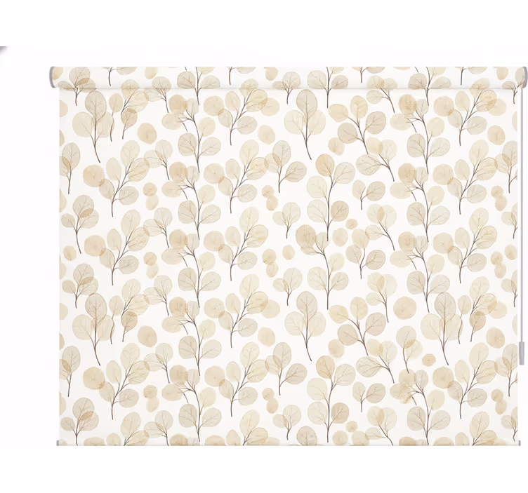 Store enrouleur salle de bain feuilles marron - TenStickers