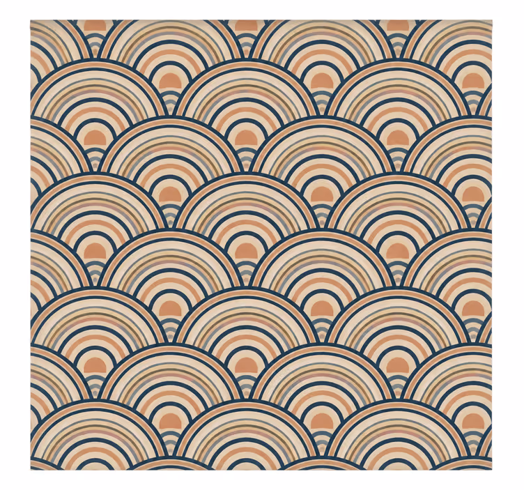 Store enrouleur couple motif demi-cercle asiatique 140 cm - TenStickers