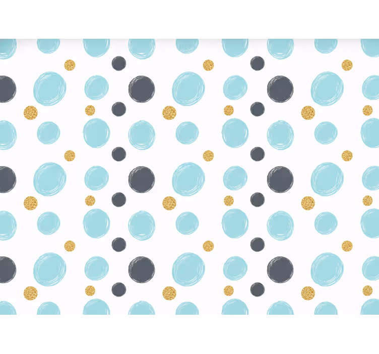 Store enrouleur salle de bain 110 cm cercles aqua - TenStickers