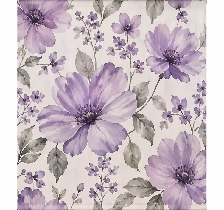 Store enrouleur violet fleurs magnifiques - TenStickers