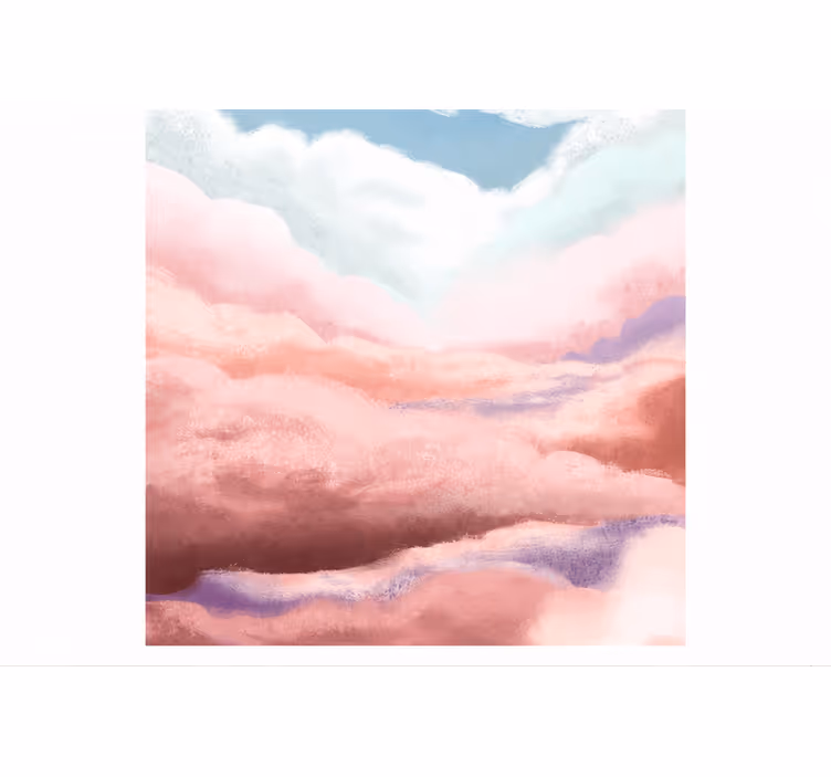 Store enrouleur rose largeur 180 nuages pêche - TenStickers