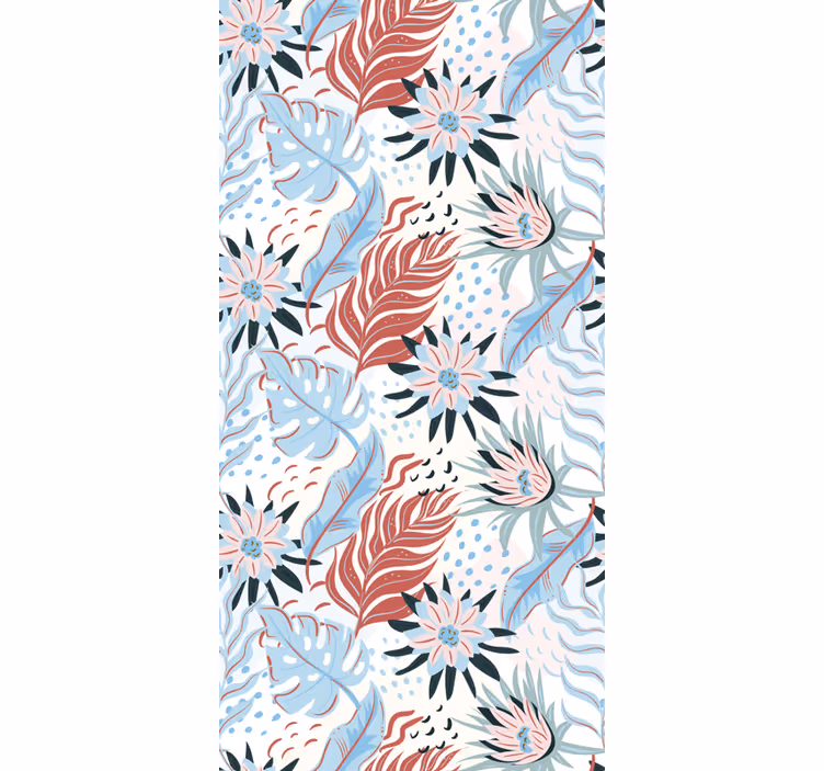 Store enrouleur motif fleur Élément de feuillage tropical - TenStickers
