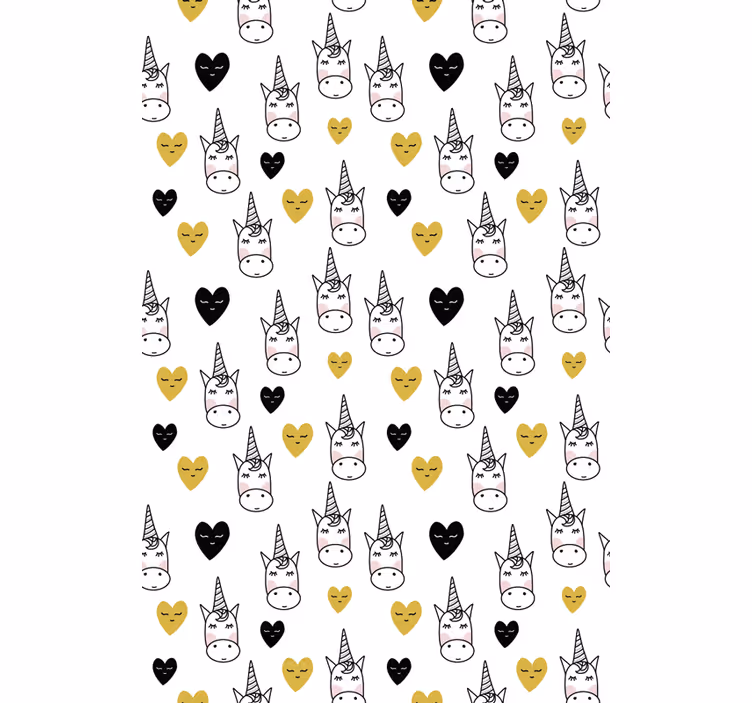 Store enrouleur animaux motif coeur licorne - TenStickers