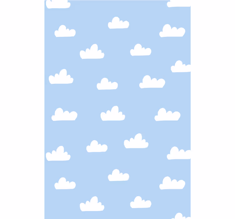 Store enrouleur pour chambre enfant motif de cumulus - TenStickers