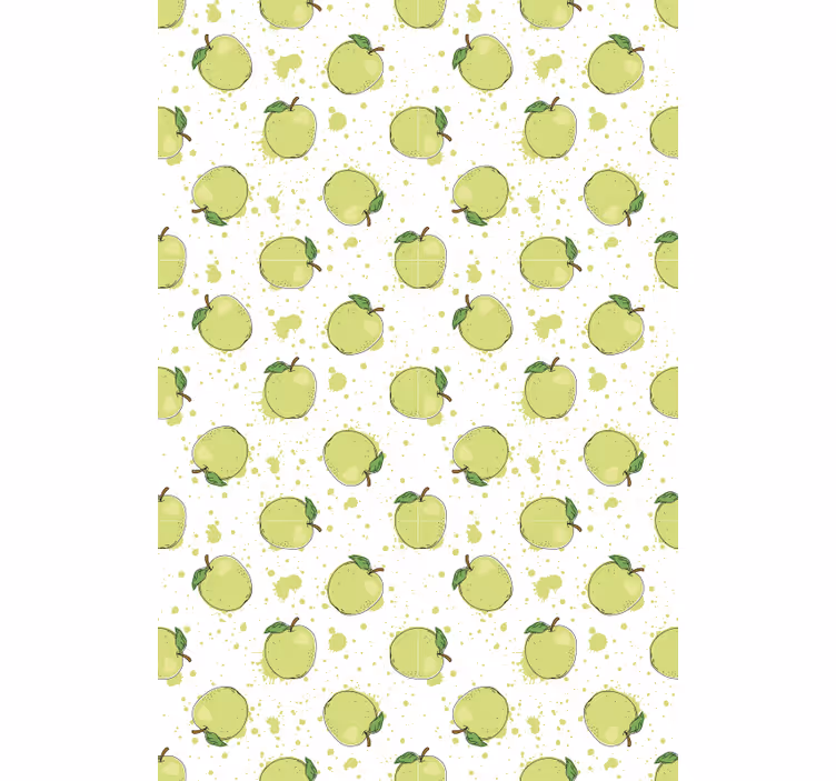 Store enrouleur fruits et légumes tableau de pommes vertes - TenStickers