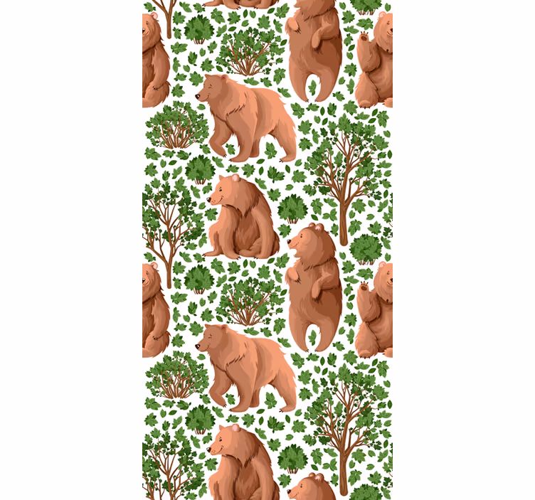 Store enrouleur animaux motif de forêt d'ours - TenStickers