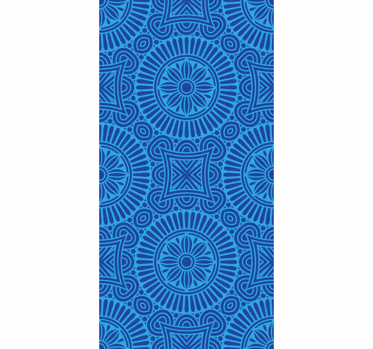 Store enrouleur salon bleu mandala - TenStickers