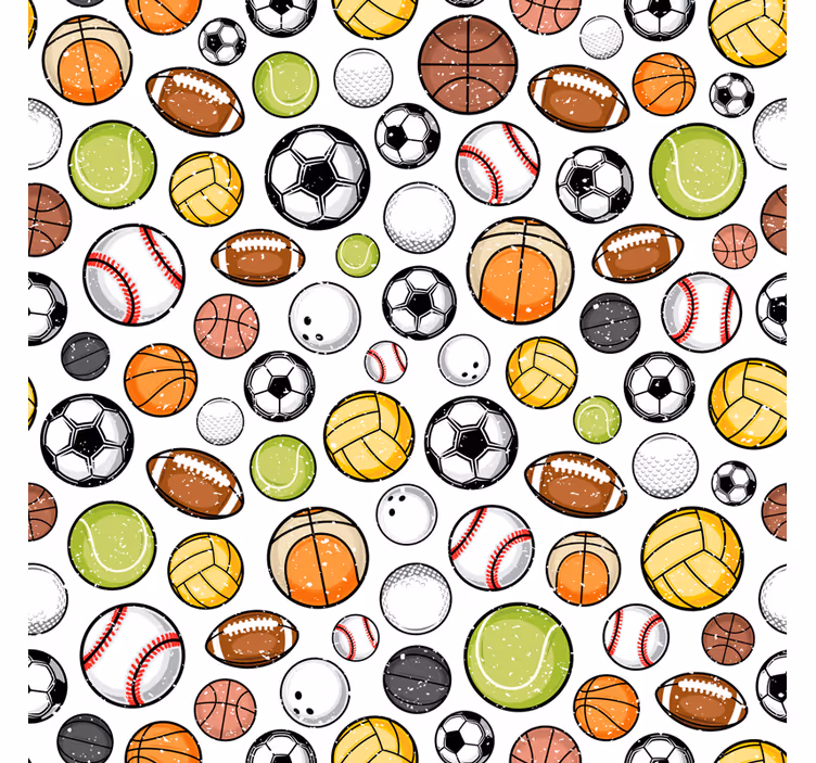 Store enrouleur sport équipement de balles assorties - TenStickers