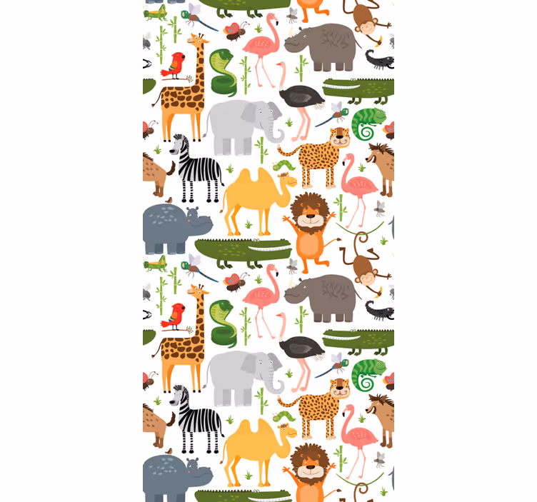 Store enrouleur animaux amis des créatures de safari - TenStickers
